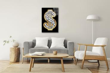 Diamond Dollar Art Design rechteckiges spezial Glasbild!