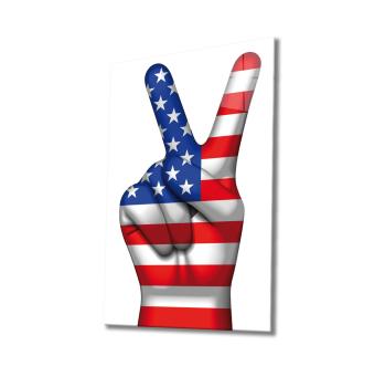 American flag peace Art Design rectangular special Glass Picture!
