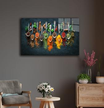 Gewürze Art Design rechteckiges spezial Glasbild!