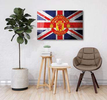 Manchester United FC Art Design rectangular special Glass Picture!