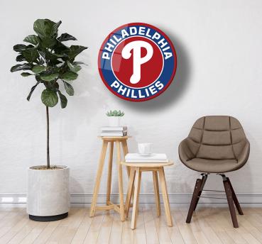 Philadelphia Phillies Art Design rundes spezial Glasbild!