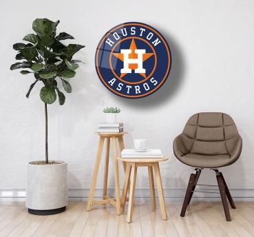Houston Astros Art Design rundes spezial Glasbild!