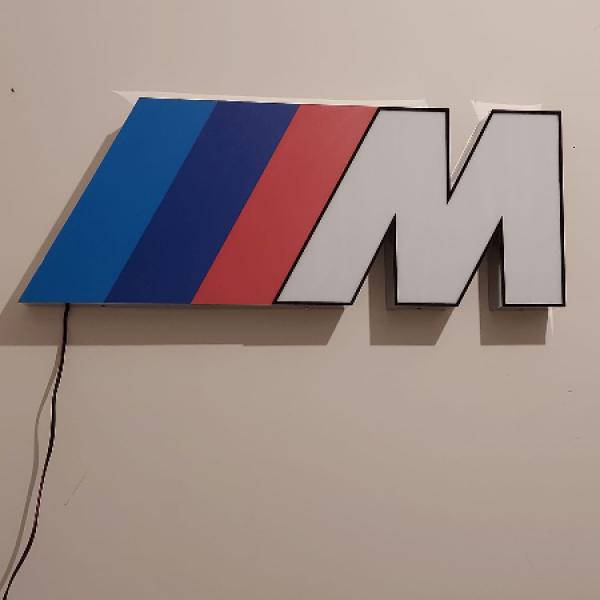 BMW Insegna targa luminosa M POWER lighted sign mpower m3 led logo