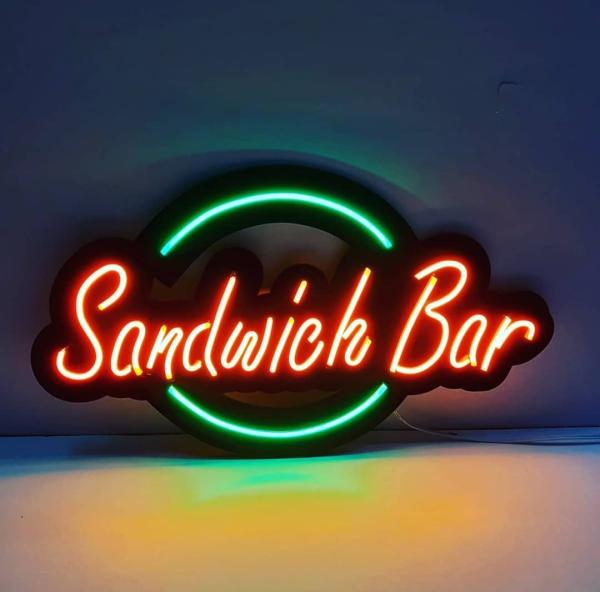 Sandwich Bar Neon Led Werbeleuchte für ihr Restaurant, Fastfoodladen!