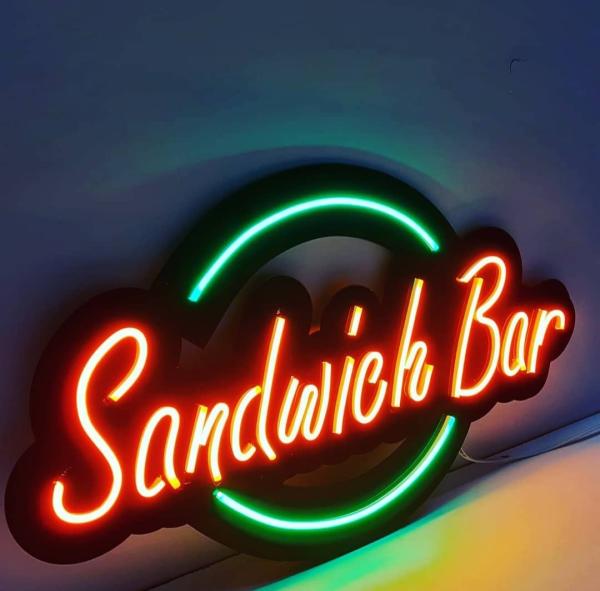 Sandwich Bar Neon Led Werbeleuchte für ihr Restaurant, Fastfoodladen!