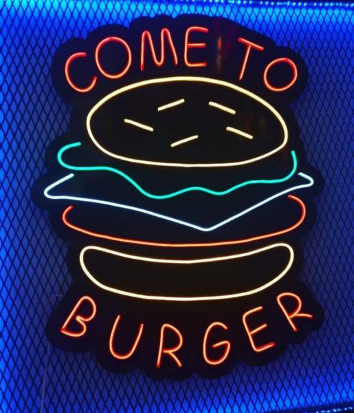 Come to Burger Neon Led Werbeleuchte für ihr Restaurant, Fastfoodladen!