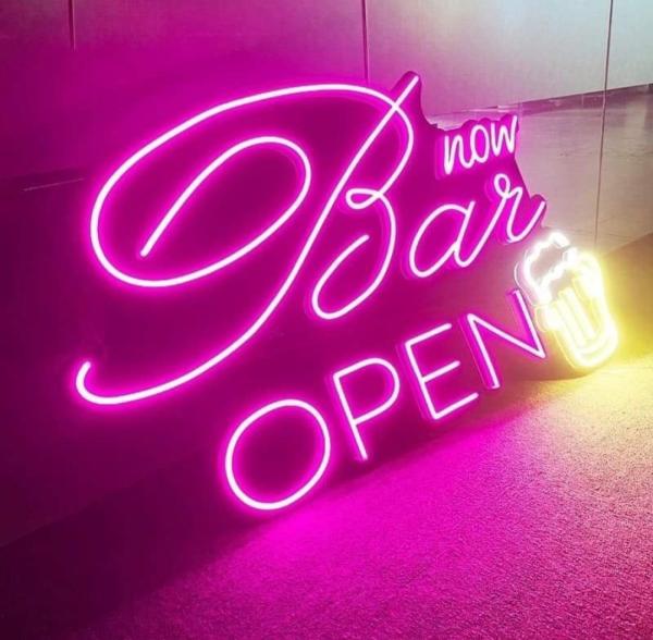 Bar Open Neon Led Werbeleuchte für ihr Restaurant, Bar oder Pub!