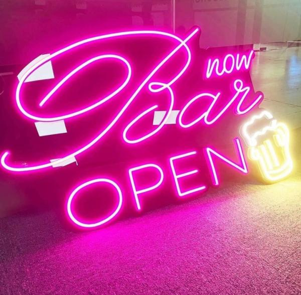 Bar Open Neon Led Werbeleuchte für ihr Restaurant, Bar oder Pub!