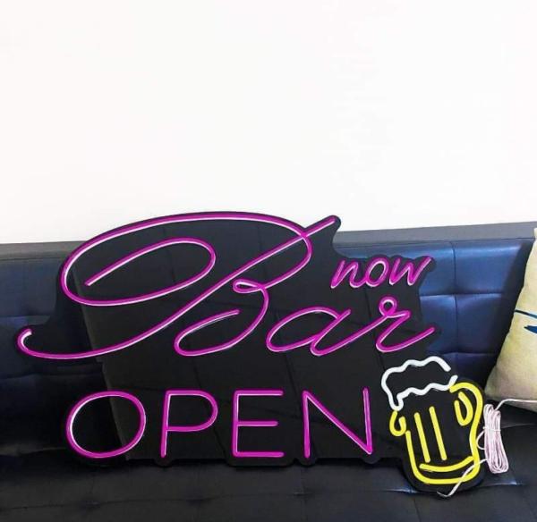 Bar Open Neon Led Werbeleuchte für ihr Restaurant, Bar oder Pub!