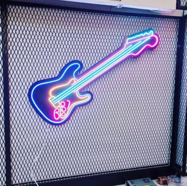 Gitarre Neon Led Werbeleuchte für ihr Restaurant, Fastfoodladen!