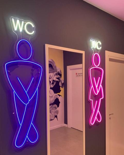 Toilette WC Neon Led Werbeleuchte für ihr Restaurant, Fastfoodladen!