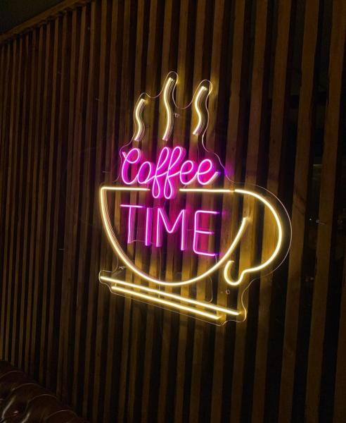 Coffee Time Neon Led Werbeleuchte für ihr Restaurant, Fastfoodladen!