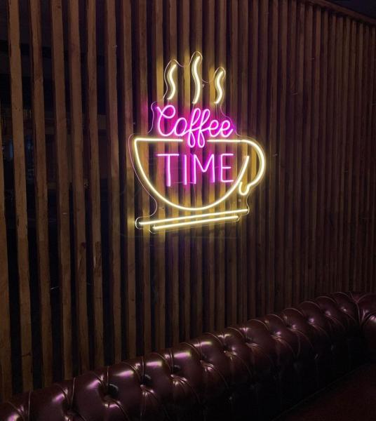 Coffee Time Neon Led Werbeleuchte für ihr Restaurant, Fastfoodladen!