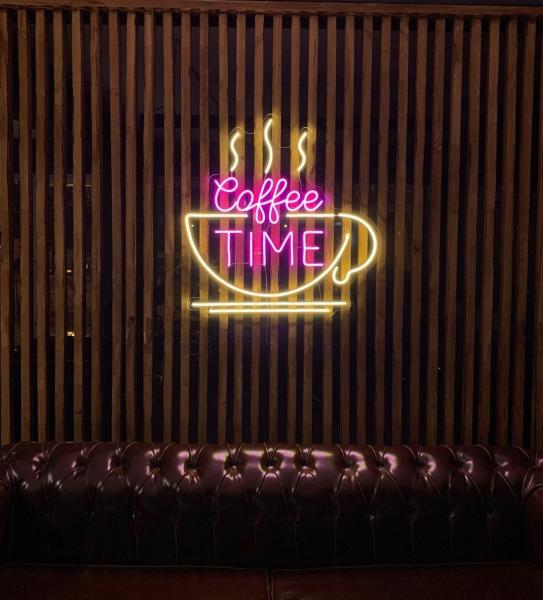 Coffee Time Neon Led Werbeleuchte für ihr Restaurant, Fastfoodladen!